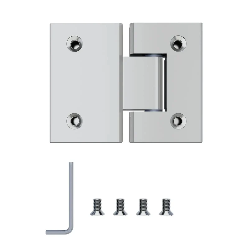 Heavy Lifting Shower Door Hinge With A Zero Friction 180 Degree Sweep Designed From Bulletproof 304 Steel And Clad In A Sharp Brushed Nickel Look For Frameless Glass Showers That Glide Smooth And Stay Locked Tight