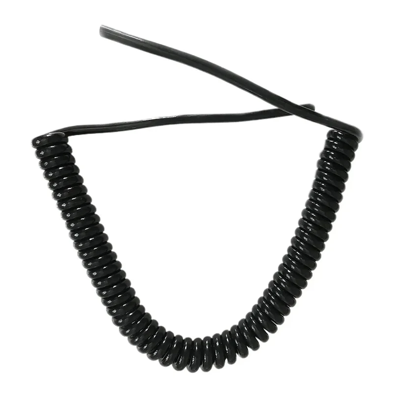 Hella Flexible Coiled Extension Cord With Spiral Spring Design For Rapid Retracting And Zero Tangle Stress Fast Six Core Data Charging Cable That Stretches Up To Three Meters Heavy Duty Wire For Everyday Gaming And Travel