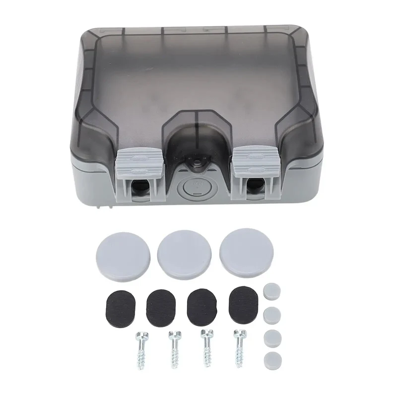Heavy Duty Outdoor Power Socket IP66 Weatherproof Electrical Outlet 2 Gang 15A Tin Phosphor Bronze Conductors Built Like A Tank For Patios Gardens Garages And Workshops