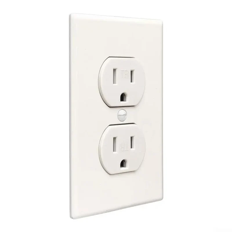 Top Tier Sturdy Heavy Duty 15A 125V Dual Wall Outlet Socket Compatible With Nema 5 15R Quick Snap Fit Mount For Home And Shop Plug And Play Reliable Power Distribution Upgrade