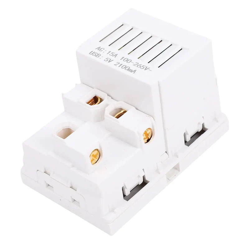 Sleek White Decorator Receptacle And 15 Amp Electrical Outlet Built Hardcore For The Daily Hustle Heavy Duty Standard Wall Socket With High Impact PC Housing Fits Regular Junctionboxes For Solid Residential Hookups