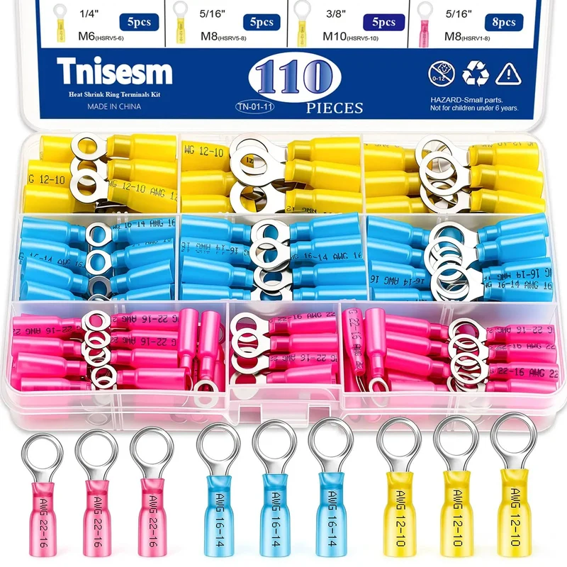 Snap Up This Hella Rock Solid 110 Piece Heat Shrink Wire Connectors Kit With Durable Tinned Copper Terminals Built Tough For Automotive Marine And Daily Electrical Wiring Projects