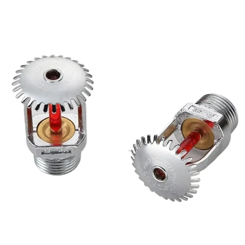 Five Piece Heavy Duty Fire Sprinkler Heads With Fast Acting Quick Response Design For Top Shelf Property Protection 155 Degree Fahrenheit Rating Half Inch Npt Thread Upright Layout