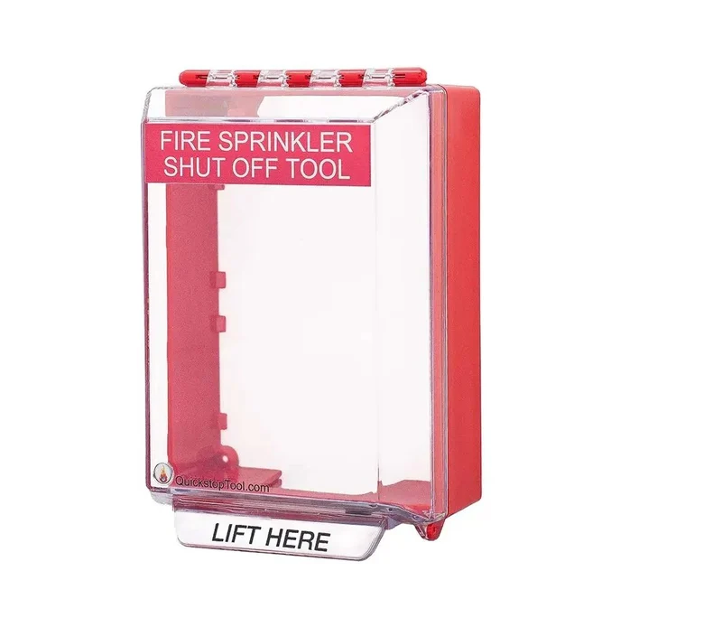 High Vis Wall Case For Fire Sprinkler Shut Off Tool Heavy Duty Polycarbonate Rack Guards Against Accidental Sprinkler Leaks Holds Upright Pendant Sidewall And Recessed Heads Smooth Indoor Outdoor Setup Save The Day In Emergencies