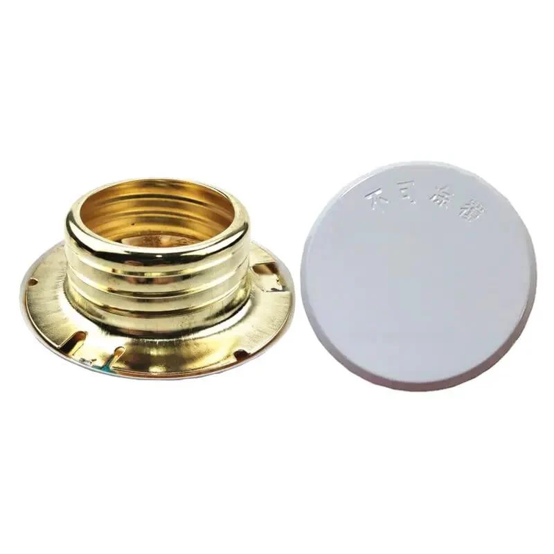 Sleek Concealed Fire Sprinkler Pipe Cover Male Thread Iron Plated Copper 5.5cm Head Plate Panel 2 Pc Set With A Slick Heavy Duty Finish That Is Hella Durable And Straight Up Essential For Your Next Home Reno Project