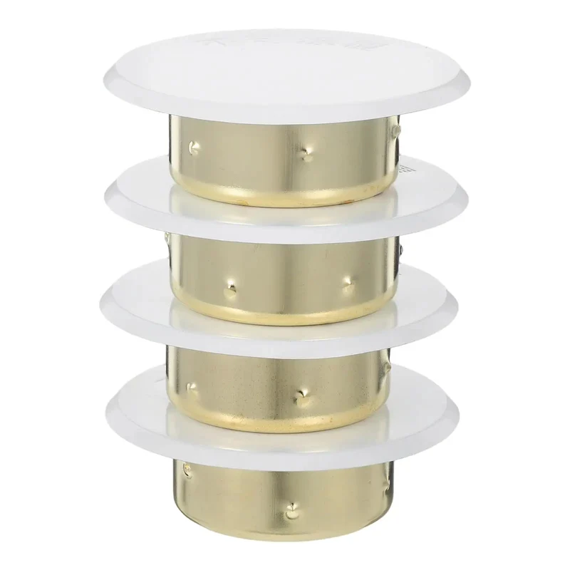 Four Piece Concealed Fire Sprinkler Head Cover Plates White Iron Round Flat Decorative Shield Top Shelf Polish No Sweat Wipe Down Straight Shot Install Pro Grade Safety For House Commercial Spaces