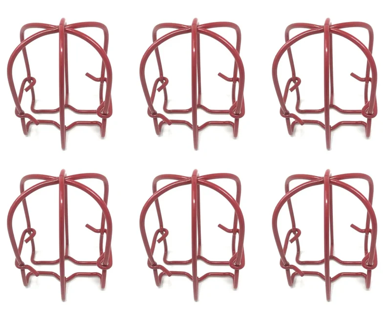 Red Metal Fire Sprinkler Head Guard Covers Tough As Nails Protection For Pendant Upright And Horizontal Heads 1/2 To 3/4 Inch Thread Pack Of Six Warehouse Impact Shields