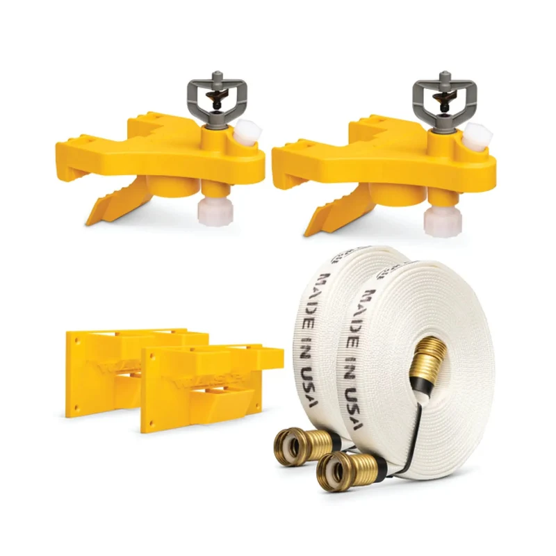 Badass Wildfire Defense Kit With Two Roof Sprinklers And Fifty Foot Hose Designed For No Sweat Gutter Wall Or Fence Mounting To Stand Firm Against Hot Days And Knock Out Burning Sparks