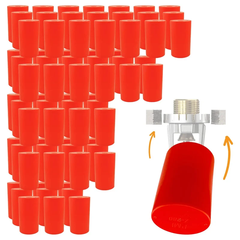 Fire Sprinkler Head Paint Covers 72 Pack Sprinkler Protector Caps Painting Protection Recessed Sprinkler Guards Easy Snap Fit Job Site Prep Essentials Nfpa 25 Compatible Contractor Favorite