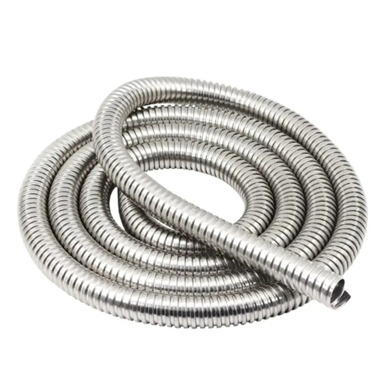 Heavy Duty Workhorse 304 Stainless Steel Corrugated Tube Flexible Metal Cable Conduit Wrap For Electrical Wiring And Plumbing Fixtures Tough As Nails Armor Sleeving One Meter Long Silver Finish