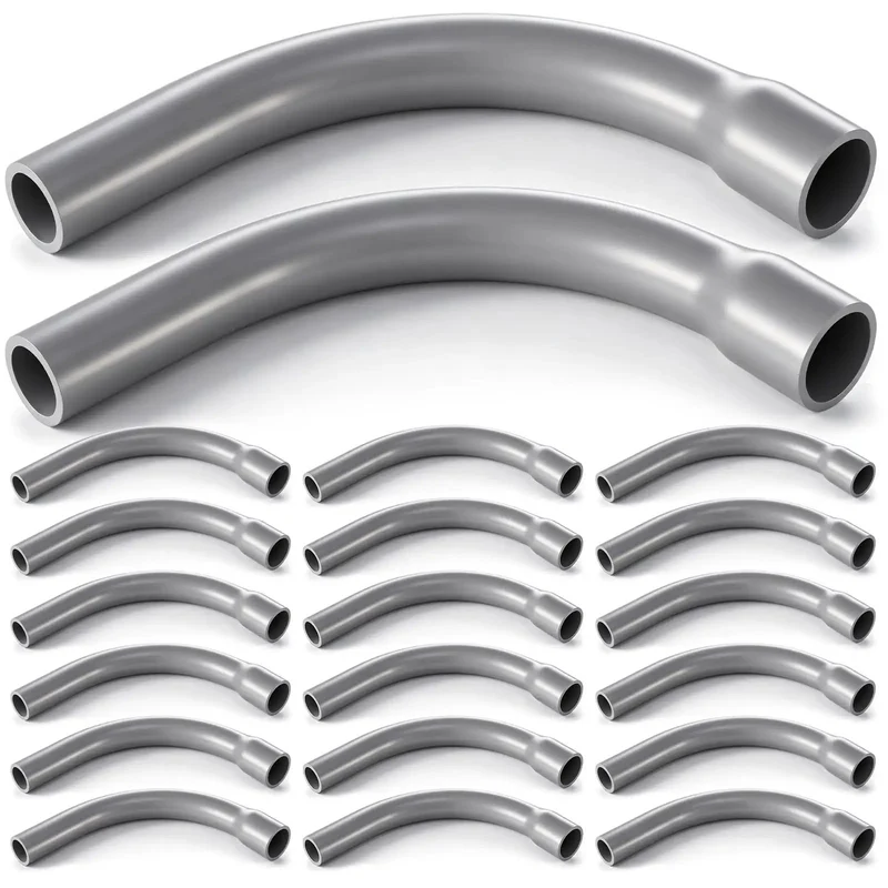 Twenty Pack Three Quarter Inch Ninety Degree Long Radius Pvc Conduit Elbows With Bell Ends For No Sweat Installations And Top Shelf Electrical Wiring Jobs That Really Deliver