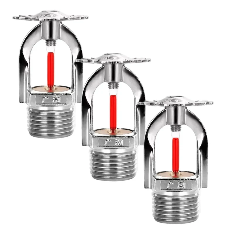 Heavy Duty Fire Sprinkler Head Pendant Type Quick Response Trigger 68 Degrees Celsius 155 Fahrenheit Designed To Work Hard At Home No Drama Activation Badass Safety Coverage Rock Solid Reliability 3 Piece Set