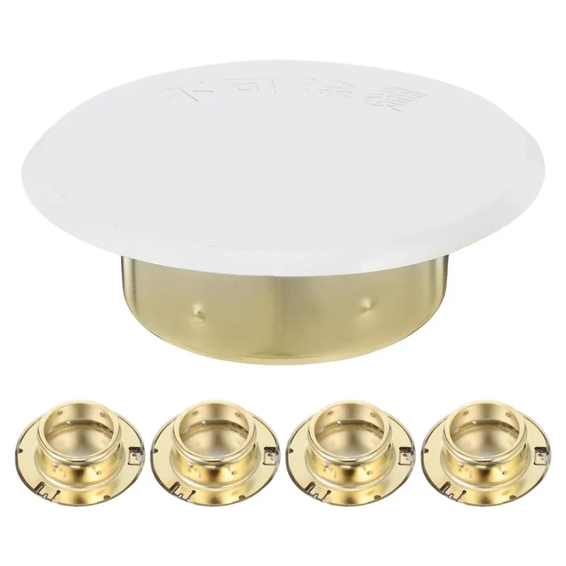 5 Pack White Fire Sprinkler Concealed Covers with Rustproof Replaceable Convex Trim Rings for Tight Fit Recessed Ceiling Mounts Easy Swap Decorative Escutcheon Plates to Polish Your Space with a Clean Look for Modern Apartments and Offices