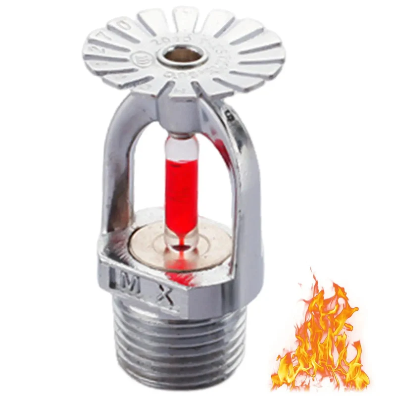 Hella Tough Heavy Duty Quick Response Fire Sprinkler Head Pendant Mount 1/2 Inch Thread 68C Thermal Activation For Residential Home Fire Safety Protection