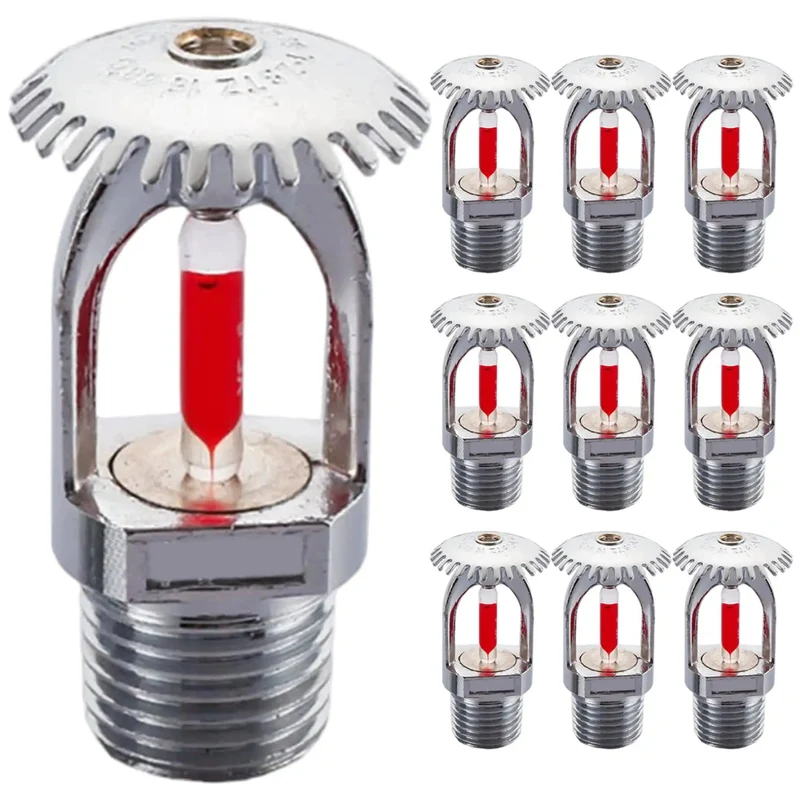Top Tier Fire Sprinkler Head Set With Quick 155 Degree Trigger And Upspray Water Design Using Half Inch Threads For Homes Or Shops Wanting Badass Safety Gear That Actually Works Flawlessly