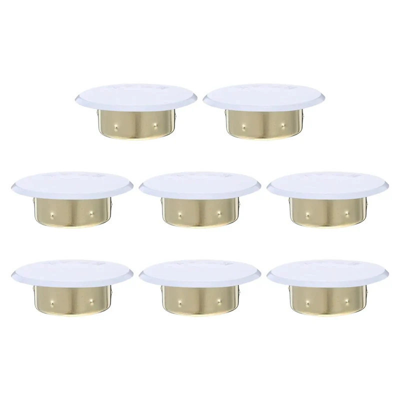 Eight Piece Heavy Duty Iron Fire Sprinkler Cover Plate With Slick Drop In Ready Design For Seamless Ceiling Installation And Clean Home Safety Shield Guard Setup