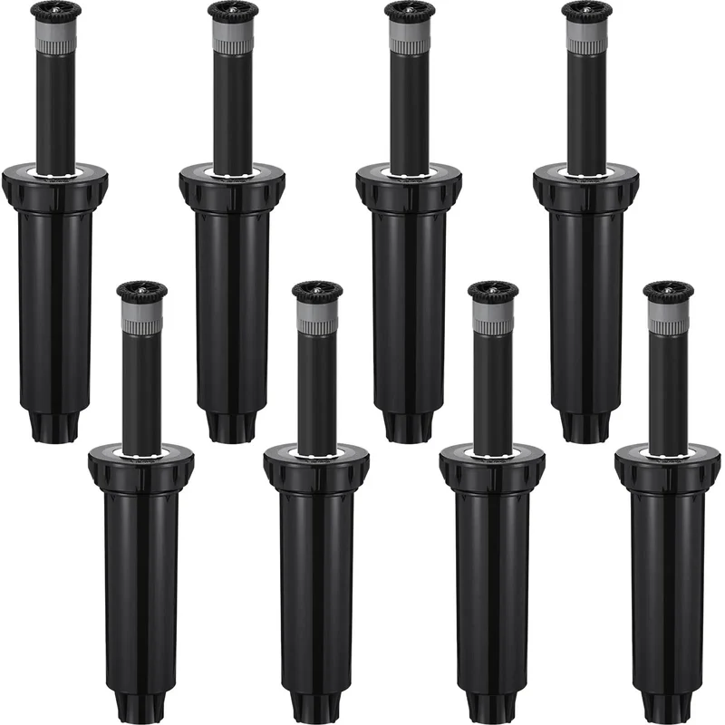 Heavy Duty 4 Inch Pop Up Sprinkler Heads 8 Pack For Lawn Irrigation Upgrade Adjustable Spray Pattern Wide Coverage Smooth Operation Makes Yard Watering A Breeze Zero Hassle Install Compatible With 1800 Series