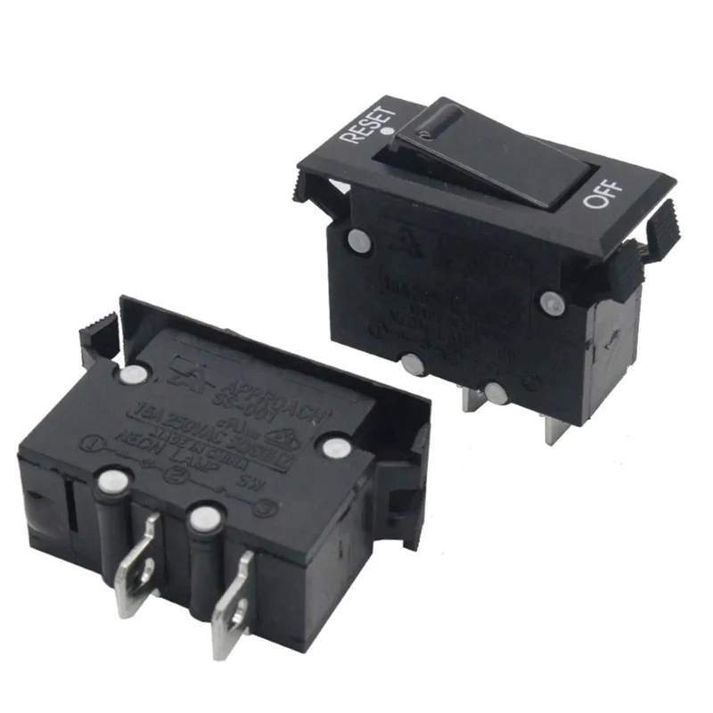 No Sweat Black Rocker Switch Circuit Breaker With 10 Amp Overload Protector Trip Free Reset Function Tough As Nails Top Tier Electrical Protection Reliable Power Cutoff For Daily Grind And Heavy Duty Outdoor Projects