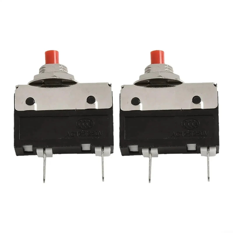 Straight Up No Sweat Push Button Circuit Breaker Switch 2.5A To 5A With Dead Simple Manual Reset For Blenders Vacuums And Small Appliances Quick Overload Relief Fuse Swap