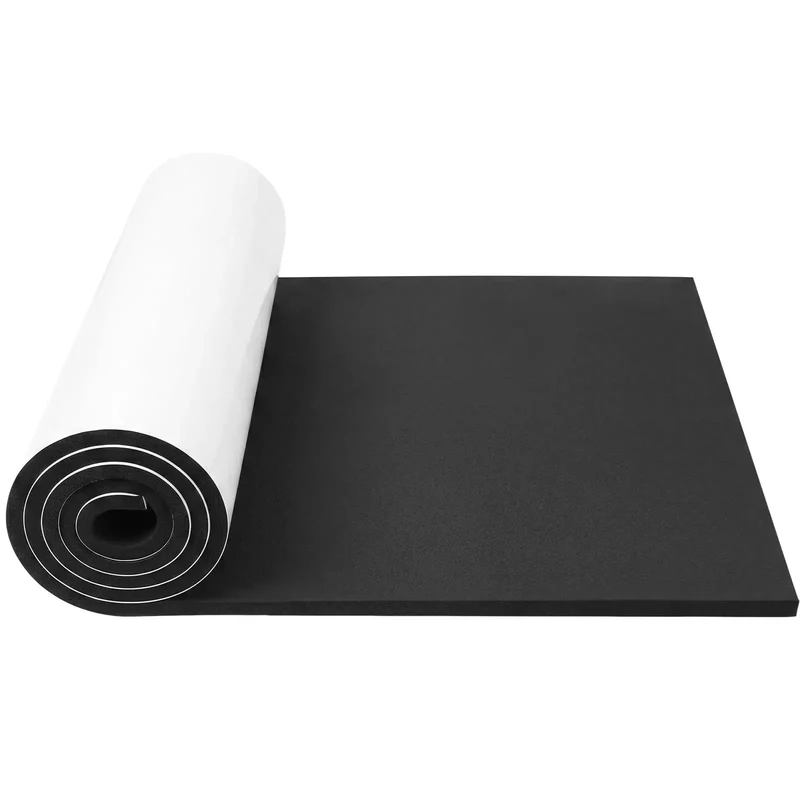 Top Shelf Closed Cell Neoprene Foam Sheets With Adhesive Backing For Kick Butt Shock Absorption And Waterproof Indoor Outdoor Insulation In Classic Black 59x12x1/16 Inch