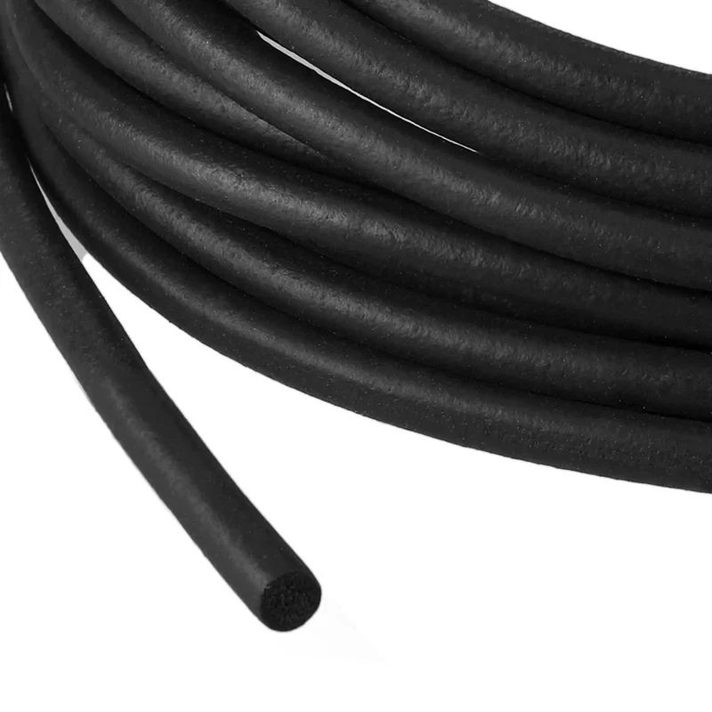 Kickass 6mm Round Epdm Rubber Tubing For Weather Stripping 24.6 Feet Black Closed Cell Foam Seal Strip Snug Door Window Gasket Ideal For Cars Trucks Rvs And Boats Tough Rig Fixing
