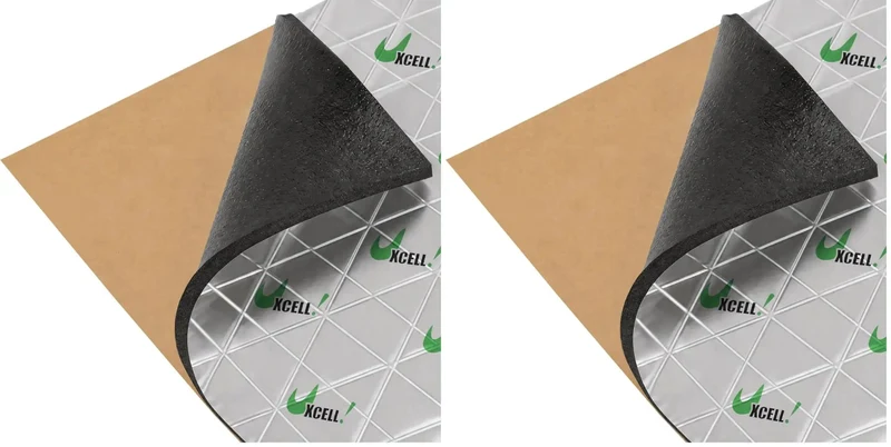 Heavy Duty Tear And Stick Sound Deadening Mat 10mm Thick Aluminum Heat Shield Foil 60 X 40 Inches Road Warrior Noise Absorber For Auto Body Panel Insulation Pack Of Two