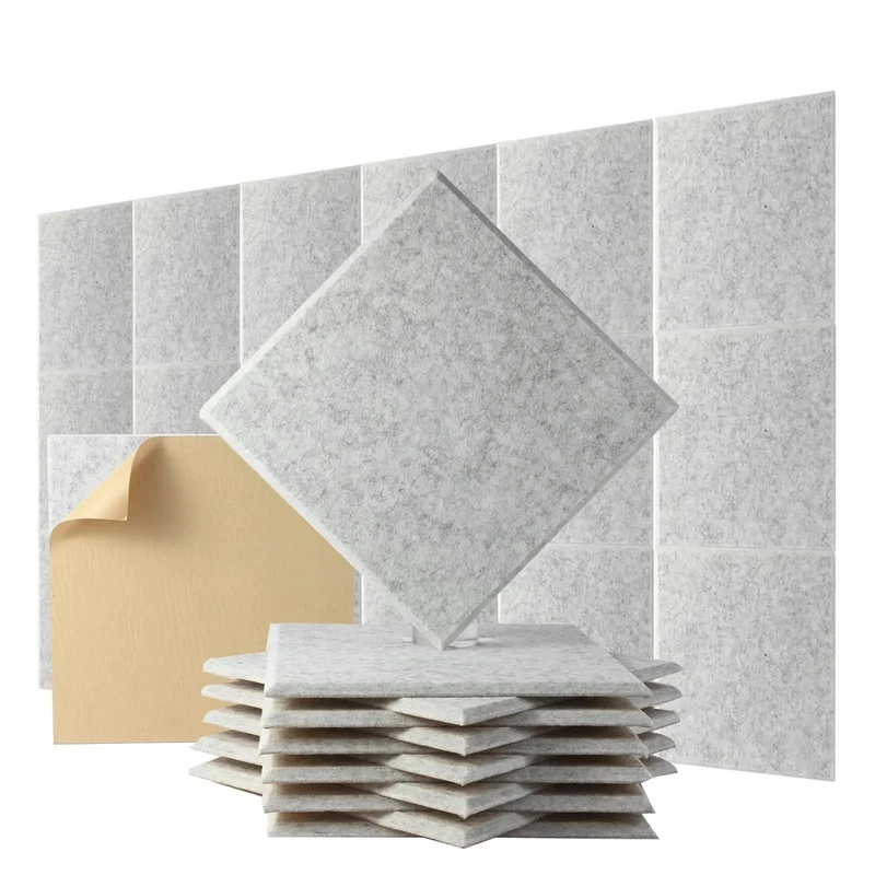 Killer Coverage Acoustic Wall Panels Rock Solid Sound Proofing Tiles For Home Studio Office Gaming Setup Superior Echo Control High Density Polyester Fiber Easy Mount 18 Pack Gray For Dead Quiet Vibes