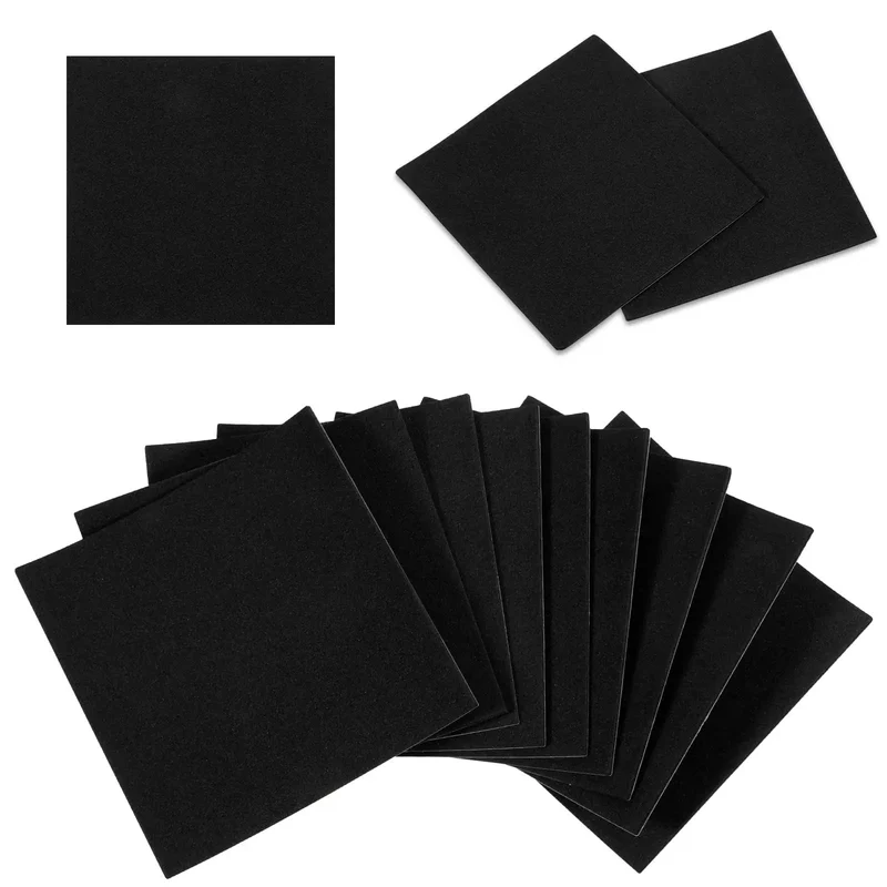 Twenty Two Piece Adhesive Foam Squares With Heavy Duty Hold Anti Slip Soundproof Cushioning For Rock Solid Vibration Dampening Furniture Sliders No Fuss Black Backing Big Time Noise Reduction For Diy Projects And Home Office Use