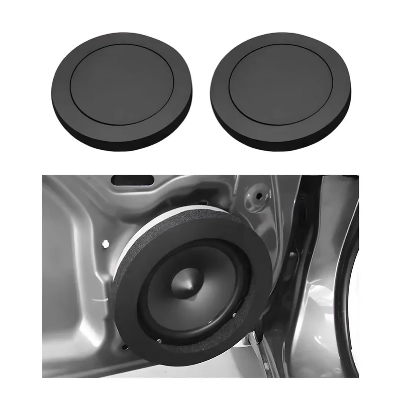 2 Pack 6.5 Inch Car Speaker Foam Seals Slick Self Adhesive Damping Rings High Rebound Soundproof Baffles For Crisp Audio And Tight Ride Dampening In Any Stereo Setup