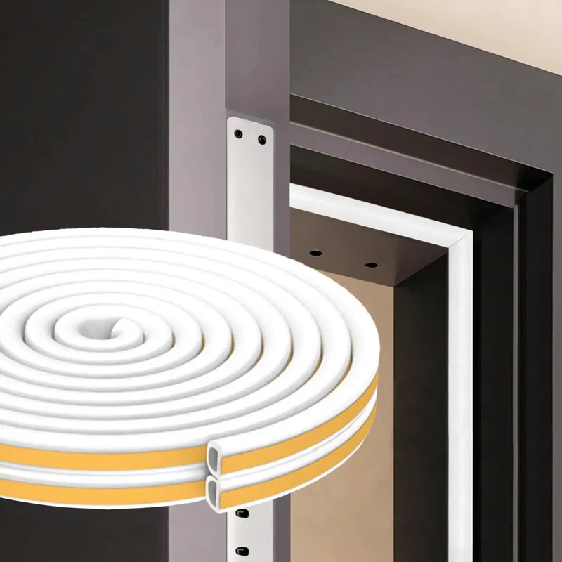32 Foot Self Adhesive Foam Weather Stripping For Doors And Windows D Shape Draft Stopper Tape Keeps The Chill Out And Muffles Traffic Noise Slashes Utility Bills
