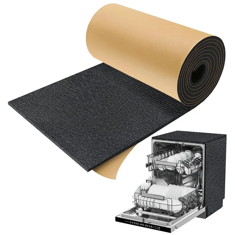 Dishwasher Soundproof Wrap Cut From Tear Resistant XPE Foam With Self Adhesive Backing For Ultimate Noise Canceling And Heat Shield Action Delivers Waterproof Anti Vibration Barrier To Kick Ass Racket And Silence Your Whole Kitchen Area