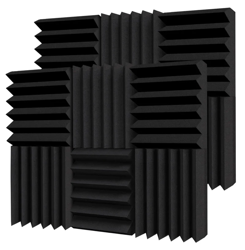 Thick Acoustic Foam Panels Knock Out Room Echoes With Badass Sound Absorption Ideal For Recording Studios And Bass Rooms This Pack Of 12 Wedge Design Tiles Delivers High Density Noise Blocking Power Plus Stylish 3D Decor For Any Creative Space
