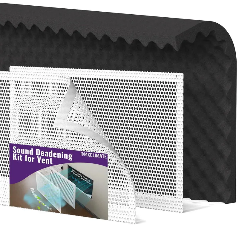 Acoustic Foam Sound Deadening Kit For Hvac Vents With Self Adhesive Mesh Covers And 5 38 Sq Ft High Density Egg Crate Pads That Deliver Badass Noise Control And Sweet Silent Airflow