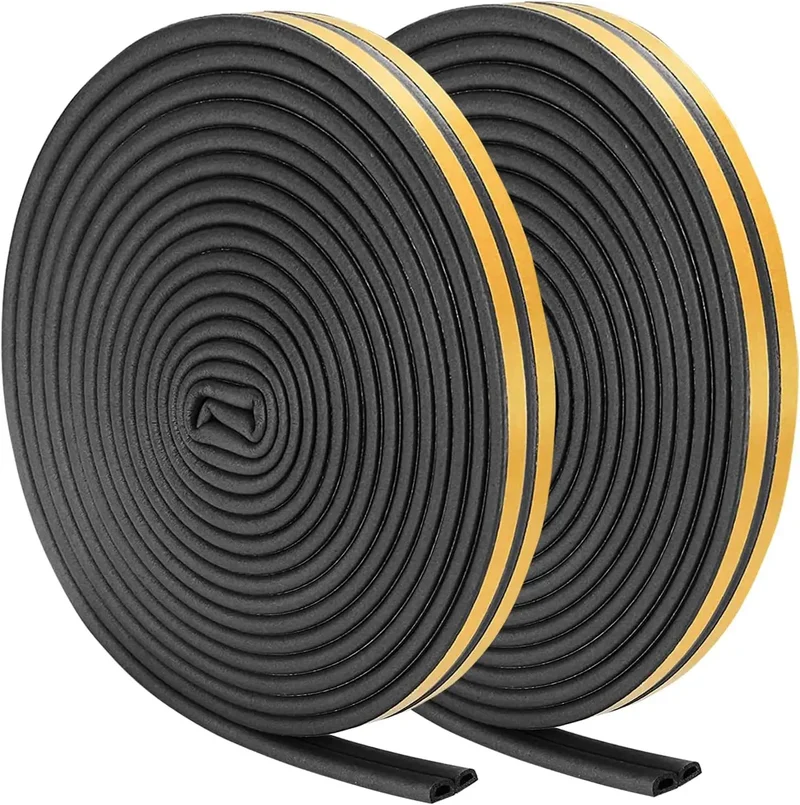 Tough As Nails Weather Stripping Door Seal Strip Designed To Snap Tight Against Gaps While Blocking Chills Noise And Dust Perfect For Hassle Free Window Insulation Upgrades In Classic Black