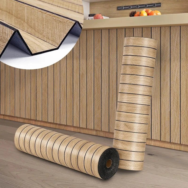 No Sweat Peel And Stick Faux Wood Slats Self Adhesive Wall Panels Light Oak Finish Waterproof Sound Dampening Foam Tiles For Bedroom Or Living Room Upgrade