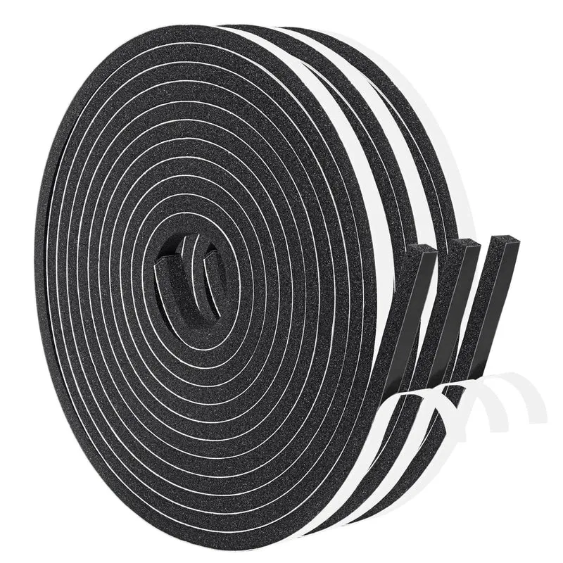 Pro Grade Closed Cell Foam Tape Strips 1 4 By 1 4 Inch Full 30 Foot Spread Weather Resistant Neoprene Gasket For Tight Gap Plugging Vehicle Body Lines And Everyday Diy Fixups