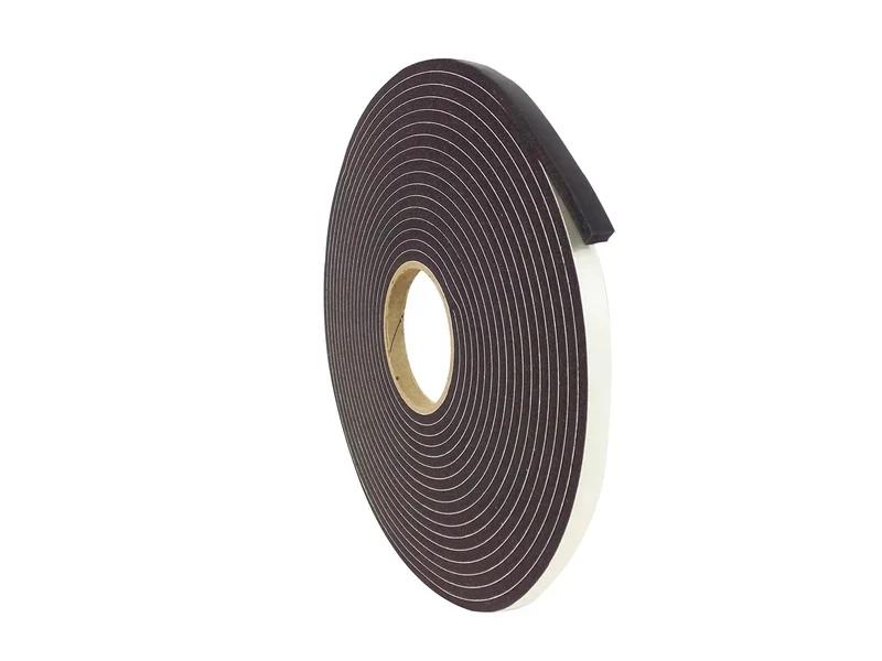 Tight As A Drum Closed Cell Sponge Rubber Foam Tape 3/8 Inch Wide By 3/16 Inch Thick By 50 Feet Long Self Sticking Weather Strip Blocks Drafts And Sound Zero Chill Gaps For Doors And Windows Black
