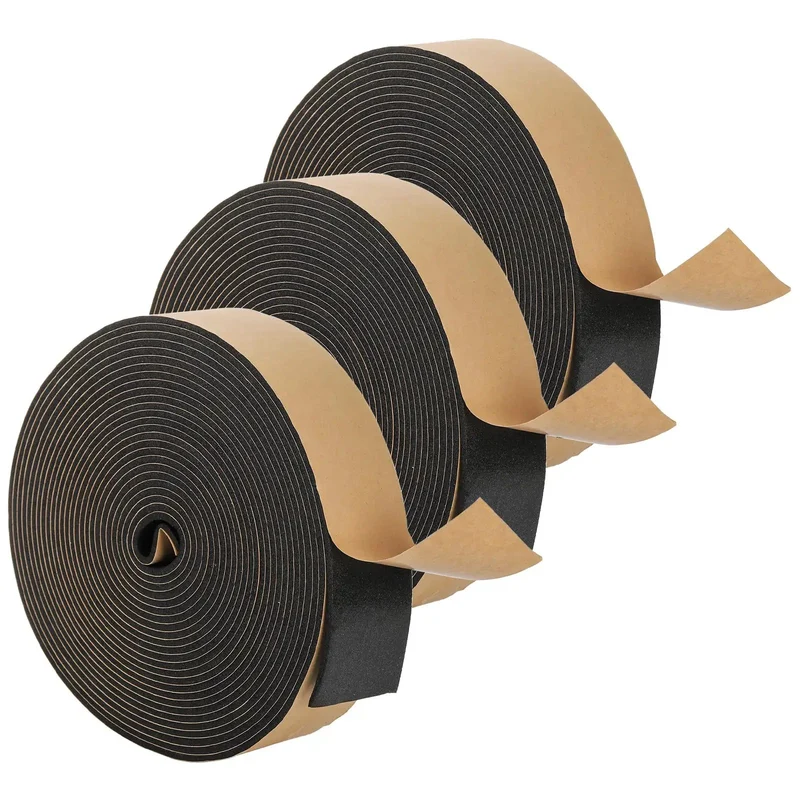 Straight Up Heavy Duty Neoprene Weather Stripping Foam Seal Tape 99 Feet 2 Inch Wide X 1/8 Inch Thick Self Adhesive Insulation For Windows Doors Pipes And Air Conditioning Dead Silent Soundproof