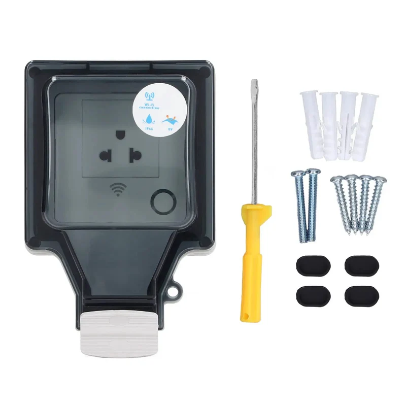 Outdoor Smart Outlet With Slick App Remote Control And Programmable Timer Ip66 Weatherproof Power Socket For Patio And Backyard Heavy Duty Us Plug Ready To Roll Built Tough For Weekend Projects