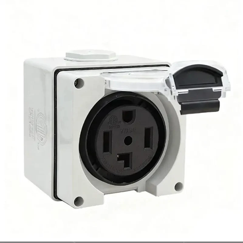 Built Like A Tank 30 Amp Weatherproof Outdoor Power Outlet Box For Ev Chargers Rv Campers And Generators Knockout Durability 14-30R Receptacle Zero Hassle Install