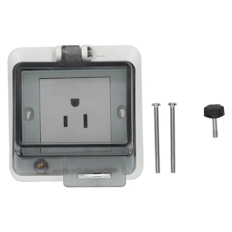 Built Tough Heavy Duty US Standard Waterproof Electrical Socket 127V 15A Industrial IP66 Outlet With Fire Retardant PC Housing And Tinned Bronze Terminals For Rock Solid Indoor Outdoor Jobs