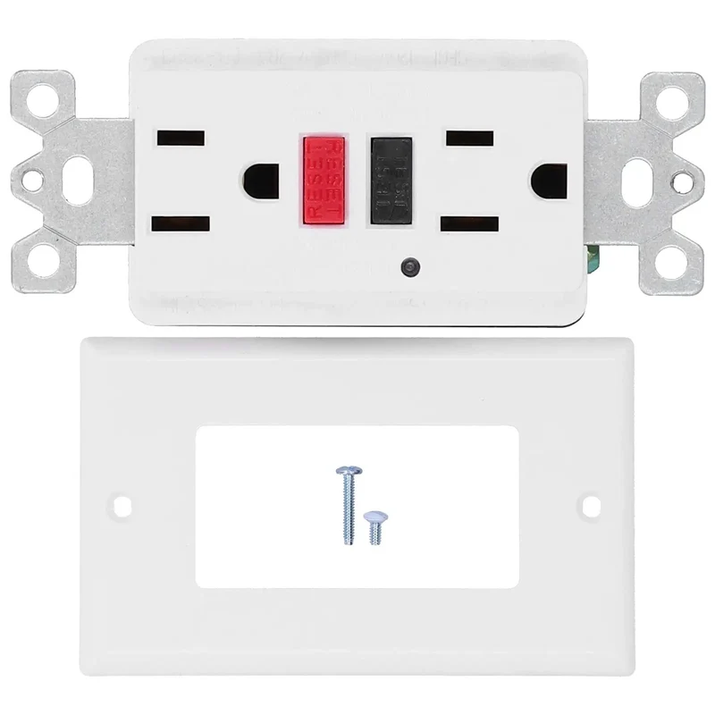 No Sweat GFCI Wall Outlet With Independent Safety Shutter Doors And Rock Solid Ground Fault Leakage Protection For Your Home Electrical Fix Ups At AC One Twenty Volts