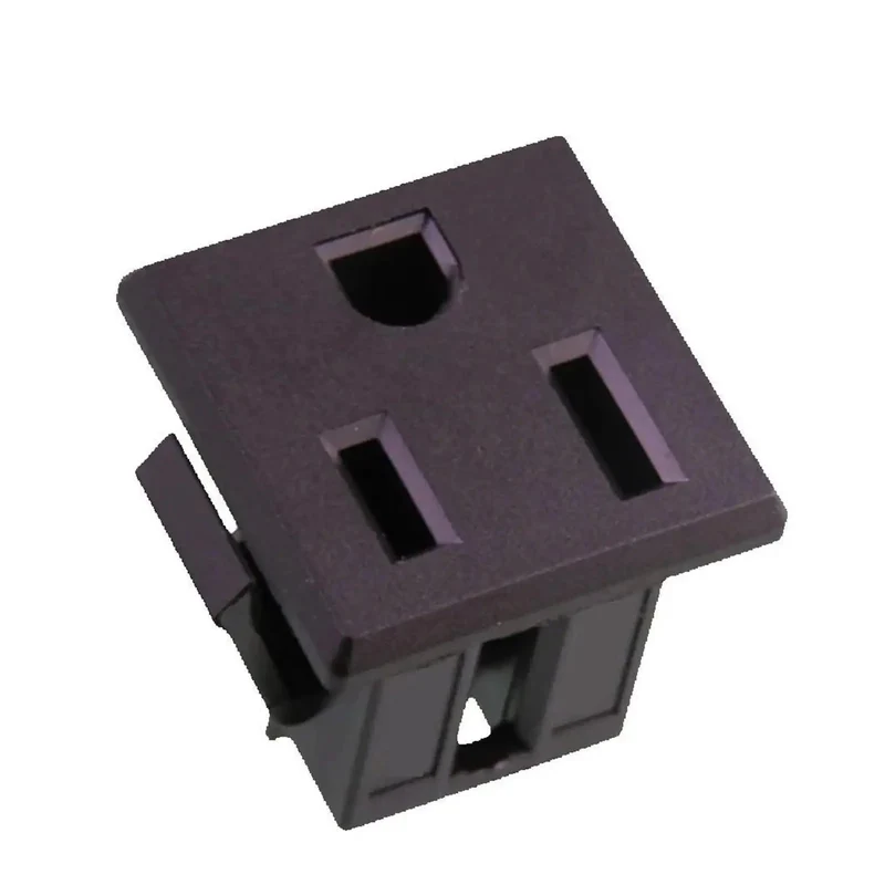 Straight Up Dang Tough Industrial Us 5 15R AC Power Outlet And Electrical Receptacle For Real Jobsite Work Rock Solid 3 Pin Build Handling 125V 15A All Day Long Black Strain Relief Mount Socket Pro Contractors Love