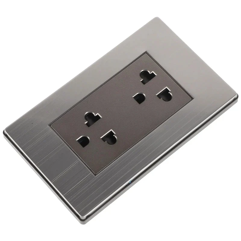 Top Shelf Six Gang Wall Outlet With Fast Charge Usb Ports And Polished Stainless Steel Faceplate Hassle Free Install Modern Electrical Receptacle For Home Office Decor Upgrade