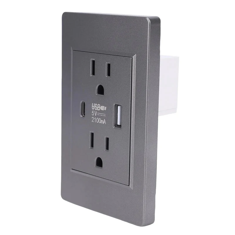 Gonna Boost Your Walls With This Real Solid 15A Dual USB C Outlet Featuring A Heavy Duty Steel Backbone And Flame Resistant Shell For Quick Charging And Total Overload Protection At Home