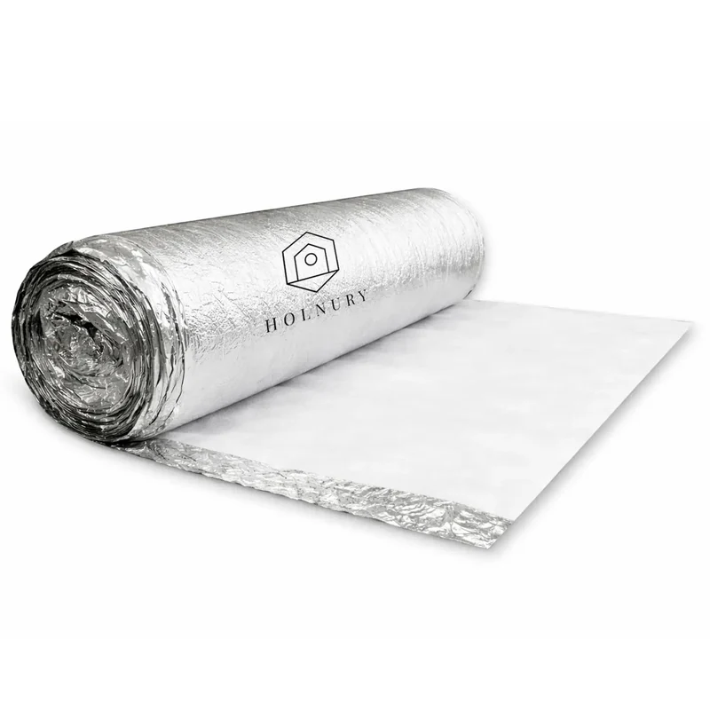 Heavy Duty Three In One Floor Underlayment Roll, 200 Square Feet, 3 Mm Thick Epe Foam With Silver Foil Vapor Barrier And Easy Grip Tape, No Fuss Moisture Protection, Thermal Insulation, And Knockout Sound Deadening