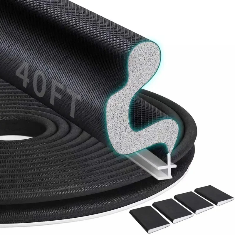 40 Ft Heavy Duty Kerf Weatherstrip Door Seal With Memory Foam Soundproof Insulation Kicks Cold Drafts To The Curb And Delivers Hella Quiet Rooms Durable Window Sealer