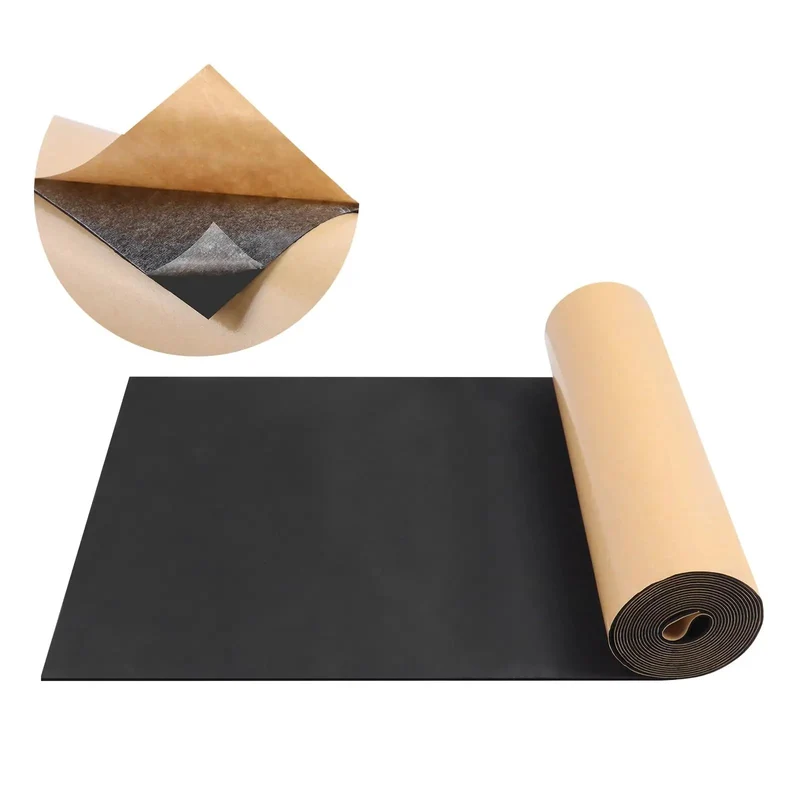 Badass Neoprene Foam Padding Sheets With Strong Adhesive Backing High Density Closed Cell Cushioning Knockout Shock Absorption Waterproof Dust Proof Glue Mat For Indoor Outdoor Use Black