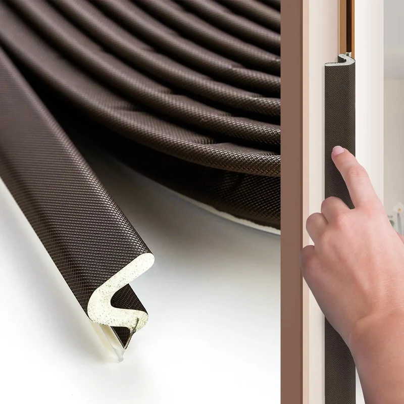 Slap On This Foolproof Door Weather Stripping To Kick Chilly Drafts To The Curb Featuring A Tight V Shaped Kerf Seal That Blocks Light Noise And Wind While Keeping Your Cozy Home Insulation Secure For 26 FT In Brown
