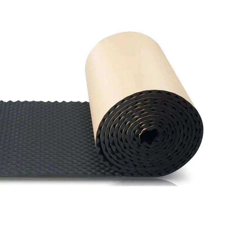 Kickass Self Adhesive Acoustic Foam Rolls High Density Soundproof Egg Crate Panels For Smooth Podcast Gaming Room Wall And Ceiling Noise Dampening Black 3 Inch Thick Covers 3 2 By 32 8 Feet Roll